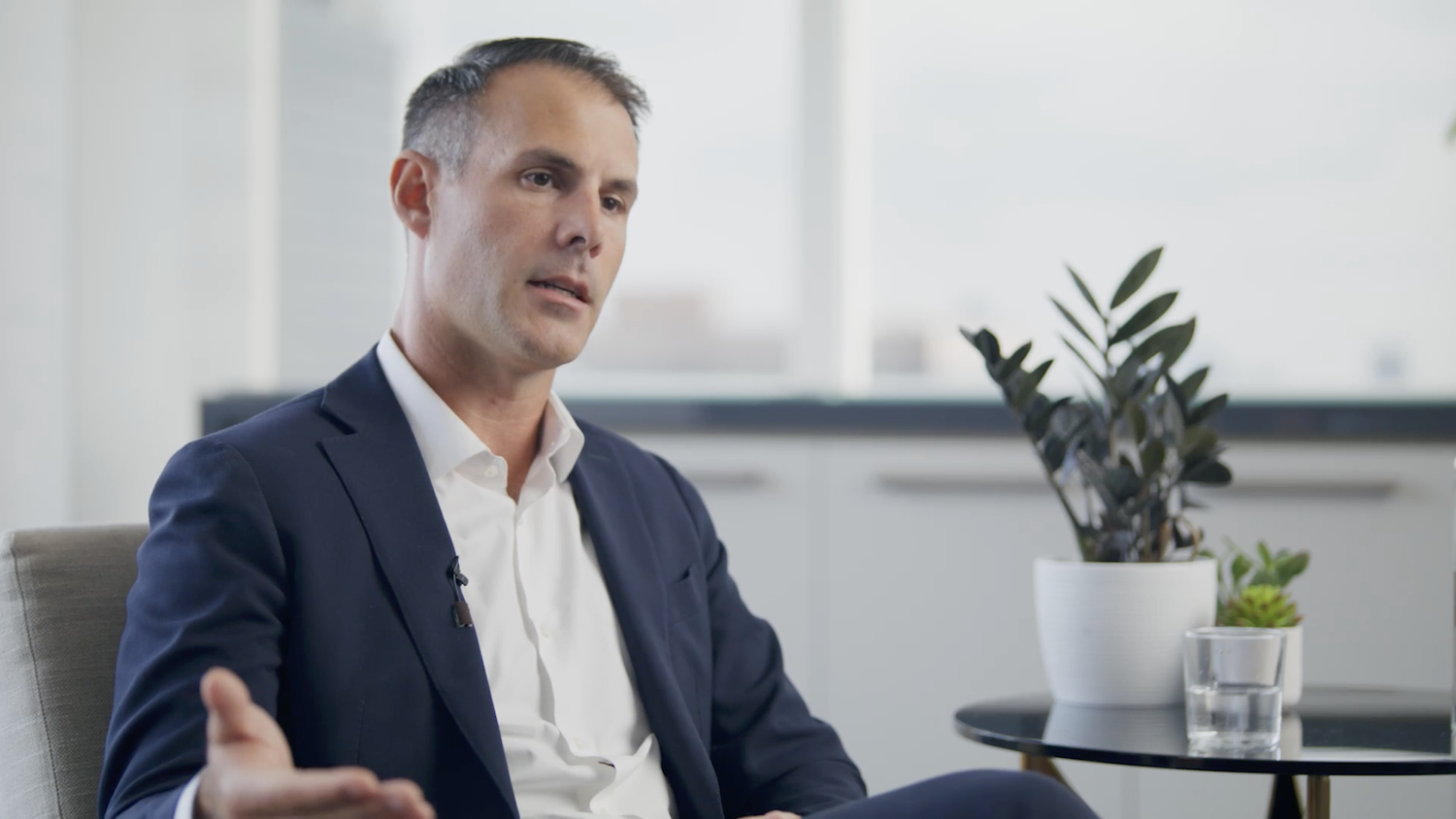 Executive interview in a bright modern office